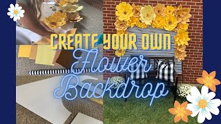 How To Make A Flower Photo Backdrop | DIY Photo Background | Flower Backdrop | The Craf-T Home