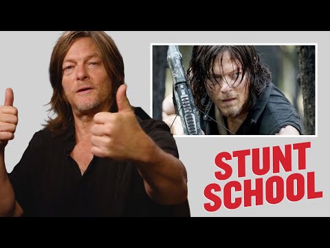 Norman Reedus Talks Stunts From The Walking Dead and Ballerina | Stunt School | Men's Health