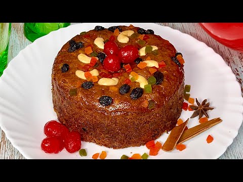 Plum Cake Recipe without Egg ,Oven And Curd | Fruits And Nuts Cake Recipe |