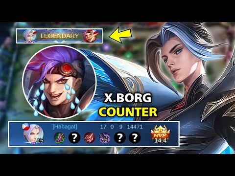 COUNTERING JUNGLE X.BORG USING LING BEST BUILD, EMBLEM & ROTATION!!! - MLBB
