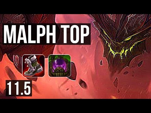 MALPHITE vs PANTHEON (TOP) | 1.8M mastery, 2/2/9 | KR Diamond | v11.5