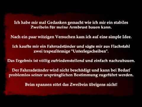 DIY Crossbow Bipod - Armbrust Zweibein