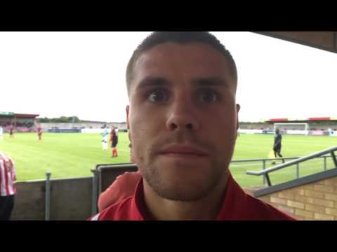 Dan Holman speaking after his two goals at Cirencester