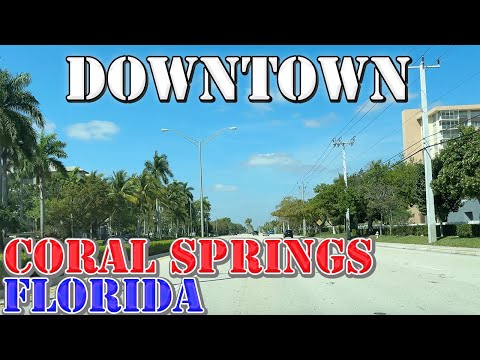 Coral Springs - Florida - 4K Downtown Drive