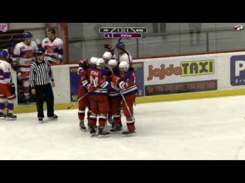 Sestřih zápasu 6. kola 2. ligy BK Havlíčkův Brod - NED Hockey Nymburk (3:1)