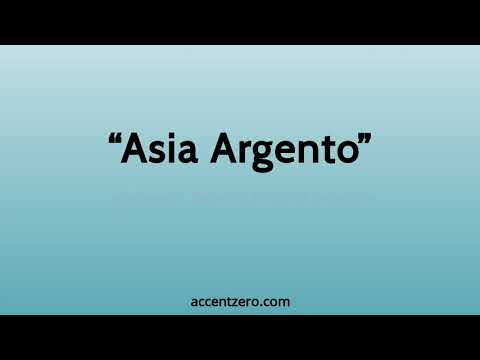 Pronounce "Asia Argento" - South Korean accent vs. native U.S.