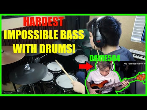 Davie504 Hardest Impossible Bassline (with DRUMS!)