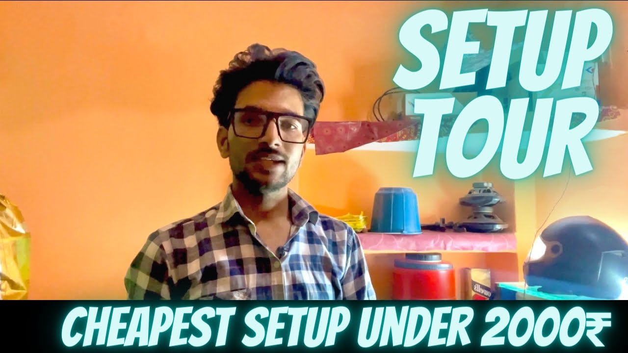 My Youtube studio Setup Tour | Cheapest setup Under 2000₹