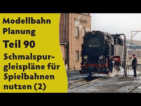 Modellbahn: Planung Teil 90 – Schmalspurgleispläne für Spielbahnen nutzen (2)