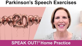 Parkinson’s Speech Exercises: 20TH ANNIVERSARY