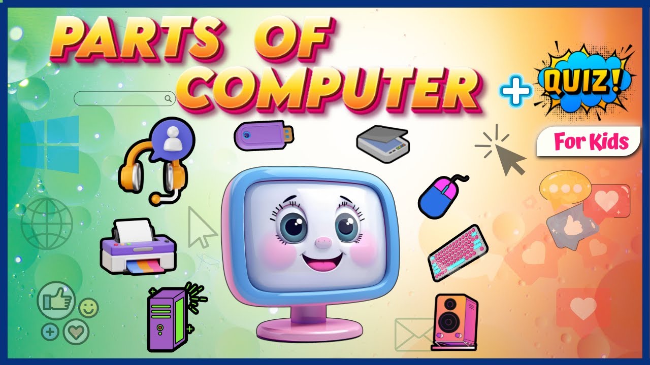 Learn the Parts of a Computer + Quiz | Fun Educational Video
