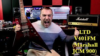 Video thumbnail for LTD V401FM (Marshall JCM 900) by Cryptic Mask Guitar