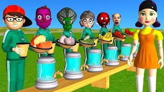 Download lagu Scary Teacher 3D vs Squid Game Spicy Bitter Level Max Challenge Miss T vs 5 Neighbor Who's Boss mp3