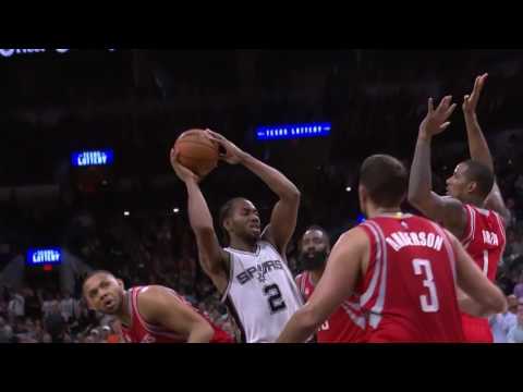 David Lee Baseline Slam | Rockets vs Spurs | 3.6.17 | 16-17 NBA Season
