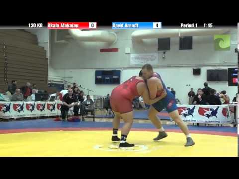 130 KG QF - Okala Makaiau (NYAC) vs. David Arendt (Marines)