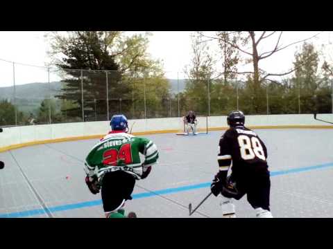 hokejbal - Prachatice B x Dranreb Nová Včelnice play of 2.SMF (2.část videa) (3:5) 7.5.17