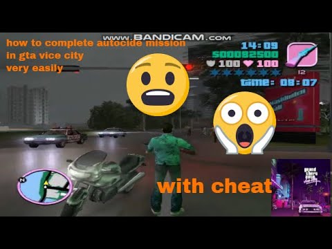 how to complete autocide mission in gta vice city very easily with cheat