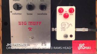 Video thumbnail for Original EHX Big Muff vs JHS Pedals 73 Rams Head Replica by Curtis Kent