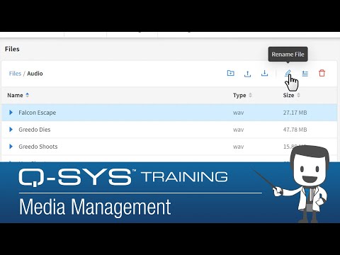 Q-SYS Level One Training  |  Media Management (English)