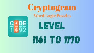 Cryptogram Level 1161 - 1170 Answer | Cryptogram Puzzle Game Solutions 🔐🧠 | Mini Boss