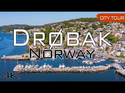 Drøbak, Norway - City Tour & Drone, 4k