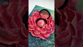 I turned a blush into a peony 🩷 #art #clayart #mixedmedia #painting