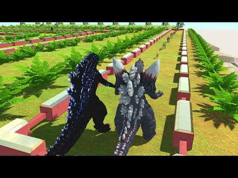 Super Godzilla vs HeiSei Godzilla Death Run | Animal Battle Revolt Simulator