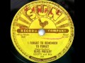 I Forgot To Remember To Forget by Elvis Presley on 1955 Sun 78.