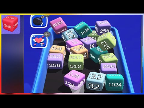 Infinite Merge 2048: 3D Number Block/cube Puzzle - Gameplay Walkthrough