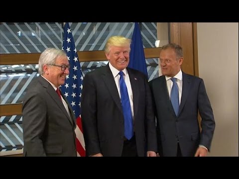 قادة الاتحاد الأوروبي يستقبلون دونالد ترامب