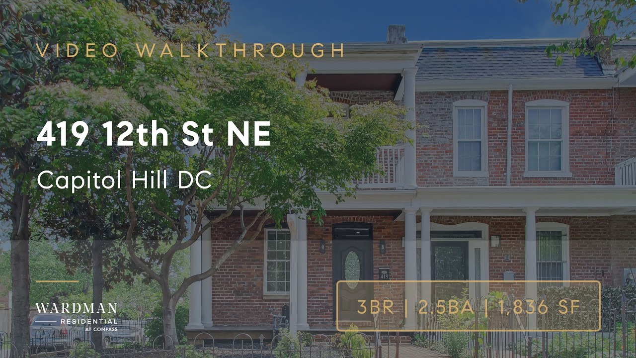 419 12th St NE — Historic End-Unit Row House Tour | Capitol Hill