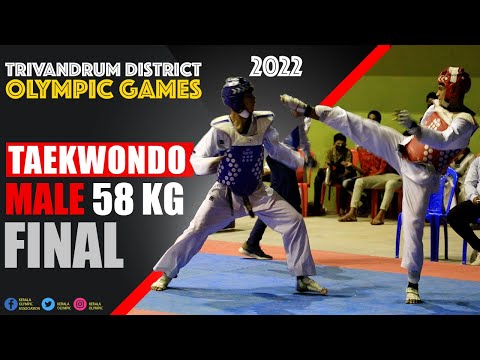 TAEKWONDO MALE 58 KG FINAL | 1st Trivandrum District Olympic Games 2022| Kerala Olympic