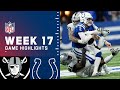 Raiders vs. Colts Week 17 Highlights | NFL 2021