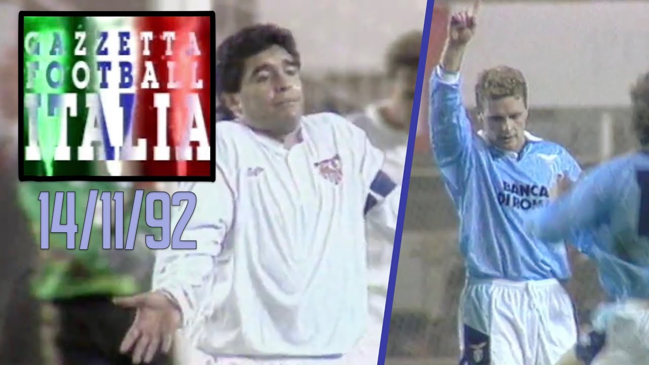 Gazza v Maradona/AC Milan v Napoli: 14th Nov 1992 FULL Highlights | Gazzetta Football Italia Rewind - YouTube