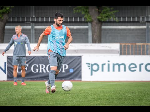Training at Daugava Stadium and interview with Besar Halimi!