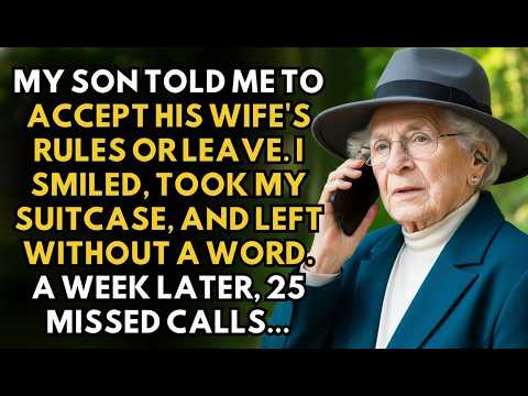 MY SON TOLD ME TO ACCEPT HIS WIFE'S RULES OR LEAVE.I SMILED, TOOK MY SUITCASE, AND LEFT WITHOUT...
