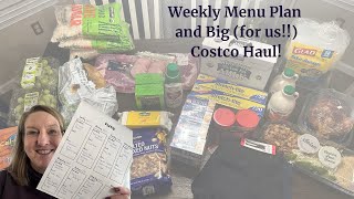 Weekly Menu and Big (for us!) Costco Haul!!