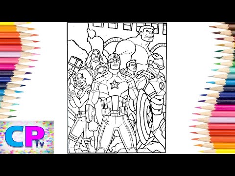 Avengers Coloring Pages/All Superheroes in Action/Justin Gamana & SVG - Universe [COPYRIGHT FREE]