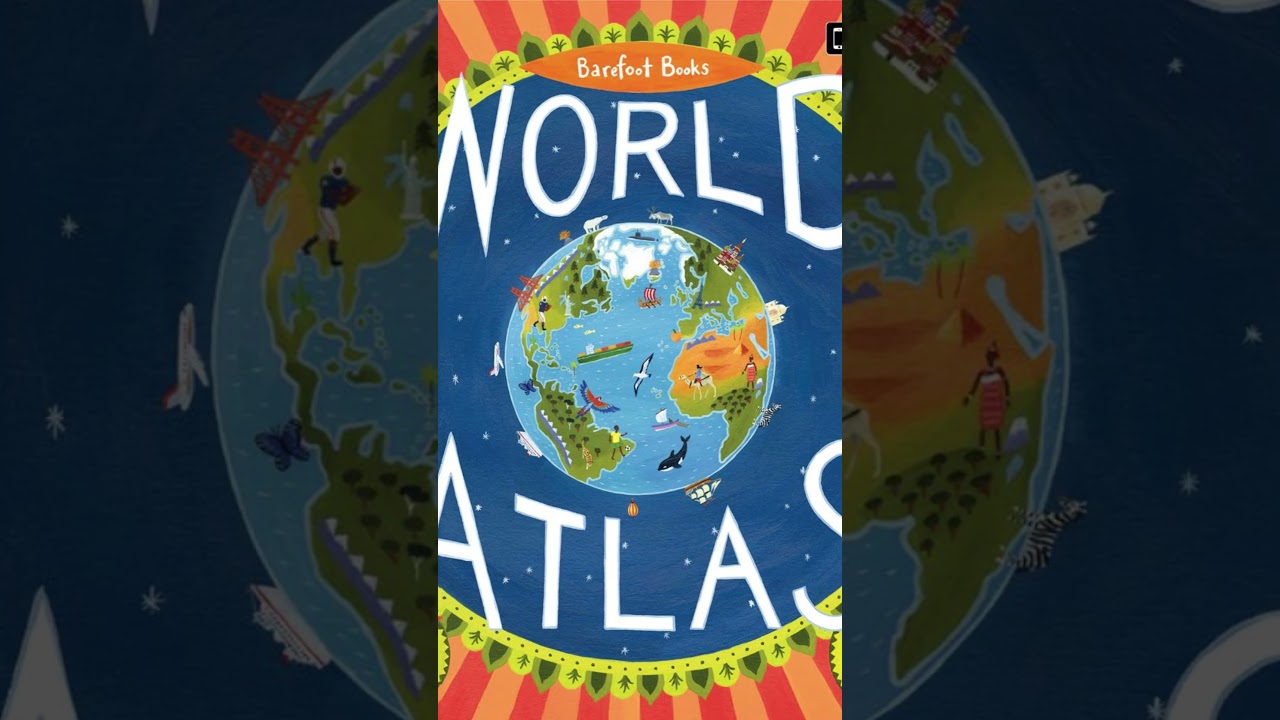Global Kids - Ready-to-Wrap Barefoot Book Box for Ages 6-9:  1 Hardcover Atlas, 1 Card Activity Deck