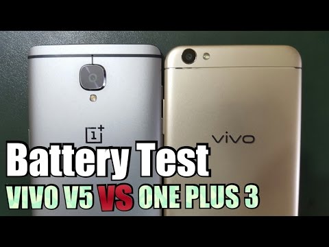Vivo V5 vs One Plus 3 Battery Comparison Test | True Test