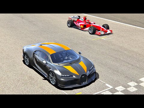 Bugatti Chiron Super Sport 300+ vs Ferrari F1 2004 - Imola