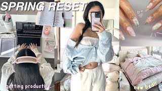 SPRING RESET VLOG 🌷 getting productive, living alone updates, spring cleaning, fun days w friends!