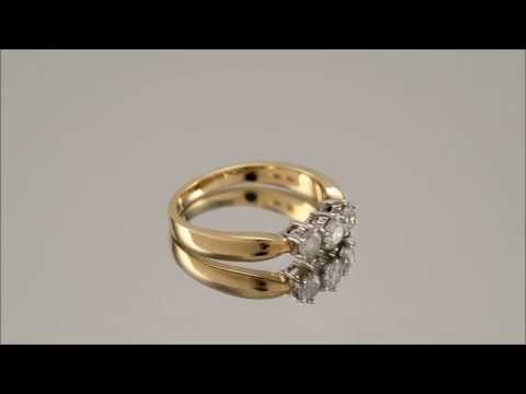 9ct Gold 1/2ct Diamond Trilogy Ring - D5825