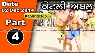Kotli Ablu (Muktsar) Kabaddi Tournament 2 Dec 2014 Part 1 by Kabaddi365.com