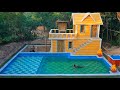 [ Full Video ] 120 Days Building Underground two-story House with Gym room & Swimming Pool