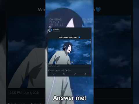 When Sasuke saved Sakura💙 #sasuke #sakura #naruto #boruto