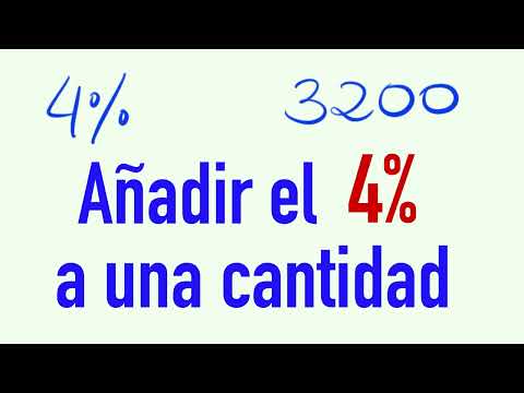 How to add 4 percent to an amount - Add 4% to 3200