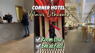 Hotel Room Tour & Breakfast - Corner Hotel, Vilnius, Lithuania 2025