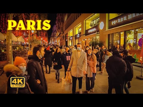Paris, France - Champs Élysées Illumination 2021 | Christmas walk in Paris  | Paris 4K UHD
