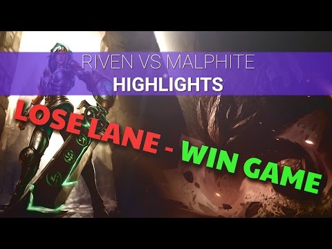 HIGHLIGHTS VS MALPHITE LOSE LANE WIN GAME, TEAMFIGHTS CON RIVEN | 19-12-2016 |